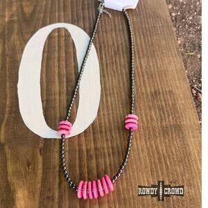 Pink Pony Western Beaded Statement Necklace